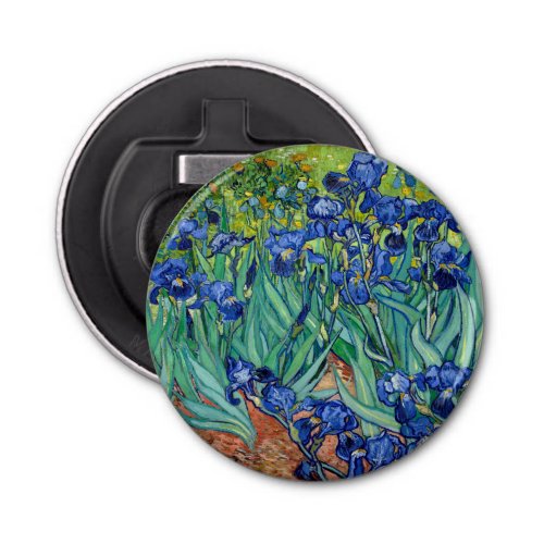 Irises Vincent van Gogh Vintage Floral Painting Bottle Opener