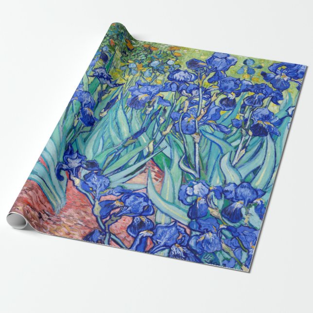 Irises Vincent van Gogh    Wrapping Paper (Unrolled)