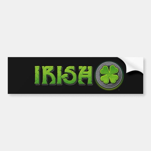 Irish 4_leaf clover bumper sticker