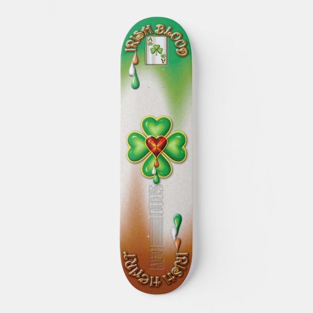 "IRISH ACE" SKATEBOARD DECK (Front)