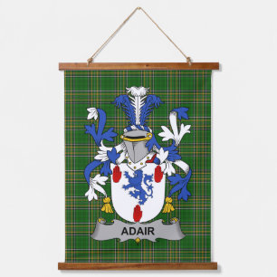 Irish Adair Coat of Arms Family Crest Hanging Tapestry