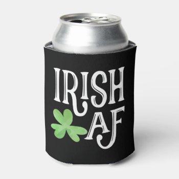 Irish Af St. Patrick's Day Can Cooler by NightSweatsDiva at Zazzle