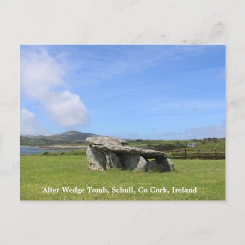  Irish Alter Wedge Tomb Schull Co Cork Ireland Holiday Postcard