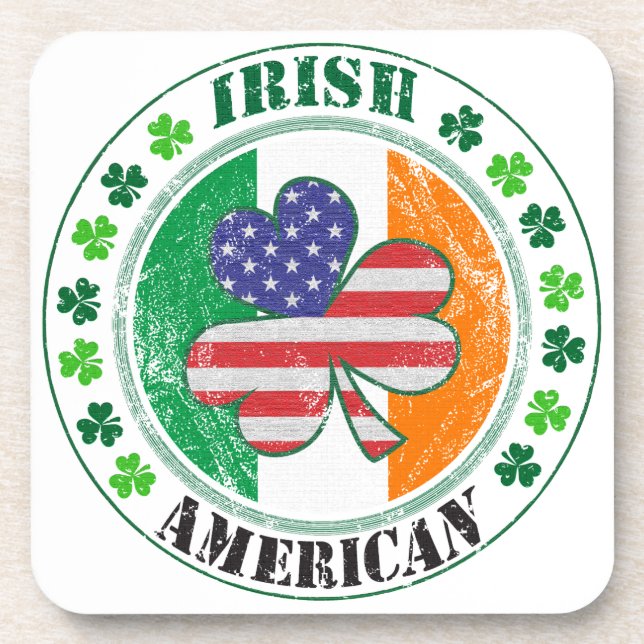 Irish American Beverage Coaster (Front)