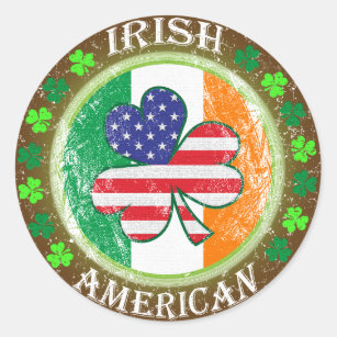 Irish American Classic Round Sticker