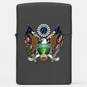 Irish American Crest Zippo Lighter