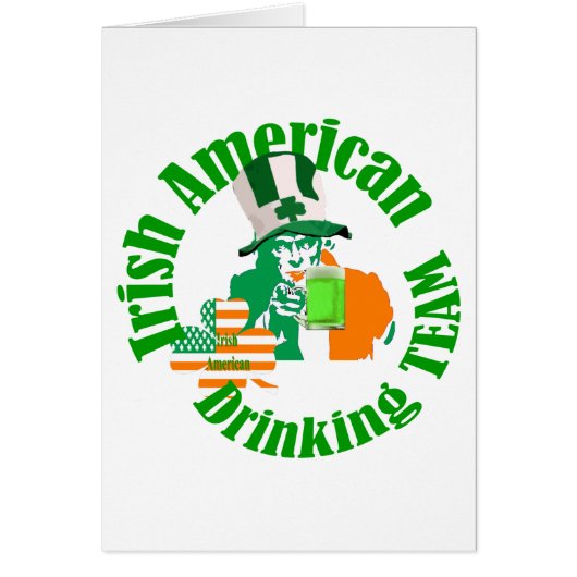 Irish american drinking team cards (Front)