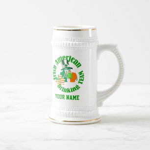 Irish American drinking team, St Patrick's day Beer Stein