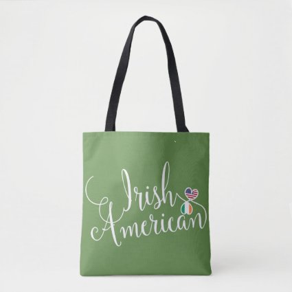 Irish American Entwined Hearts Grocery Bag