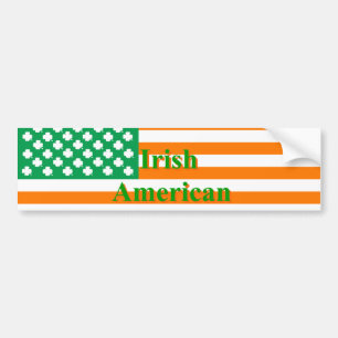 Irish american flag bumper sticker