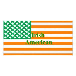 Irish american flag card