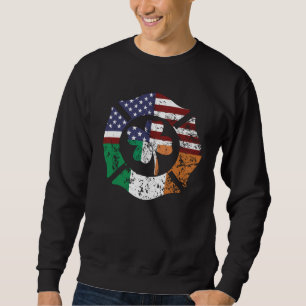 Irish American Flag Firefighter St Patricks Day Sh Sweatshirt