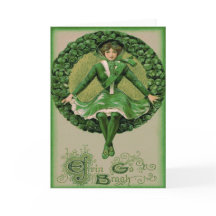 Irish American Flag Harp of Erin Shamrock