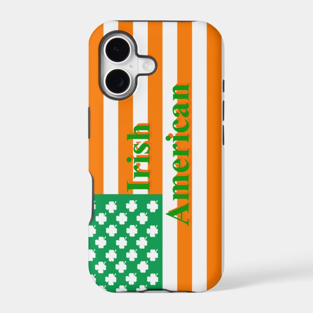 Irish american flag iphone case (Back)