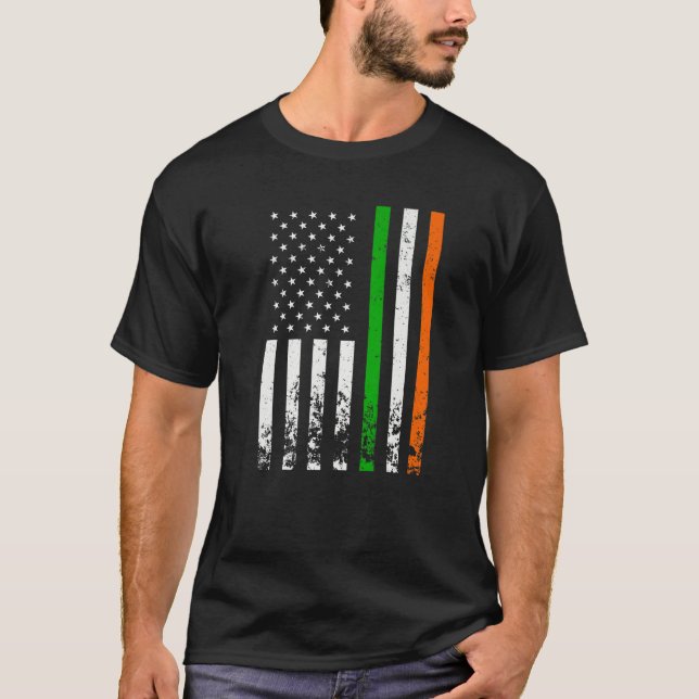 Irish American Flag Ireland Flag St Patricks Day M T-Shirt (Front)