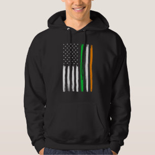 Irish American Flag Ireland Flag Vintage St Patric Hoodie
