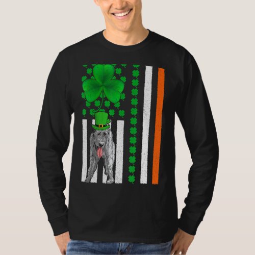 Irish American Flag Irish Wolfhound Dog St Patrick T_Shirt