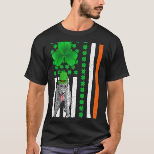 Irish American Flag Irish Wolfhound Dog St Patrick T_Shirt