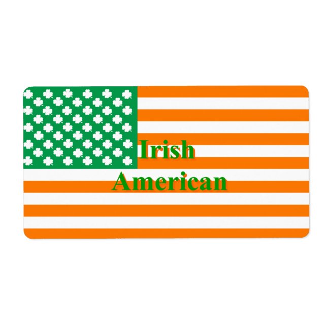 Irish american flag label (Front)