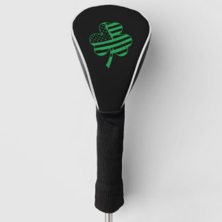 Irish American Flag Shamrock For Golf Head Cover