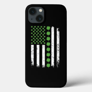 Irish American Flag St Patrick s Day Shamrock T-Sh iPhone 13 Case