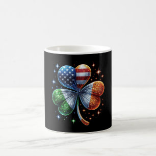 Irish American Flag ST PATRICKS DAY Coffee Mug