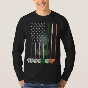 Irish American Flag Vintage Golf Flag St Patricks  T-Shirt