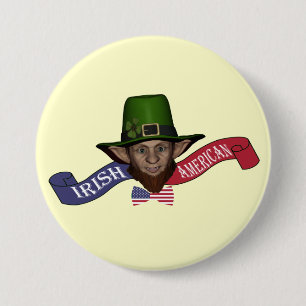 Irish American funny patriotic Pinback Button
