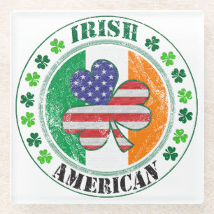 Irish American Glass Coaster