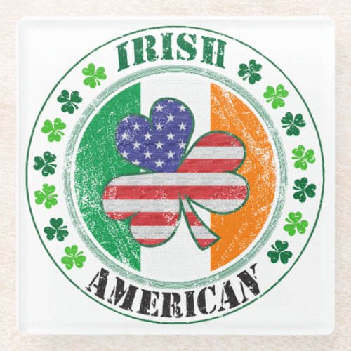 Irish American Glass Coaster