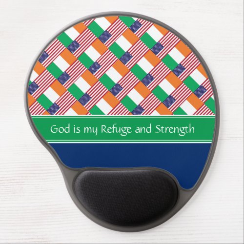 IRISH_AMERICAN God Refuge Strength Christian Gel Mouse Pad