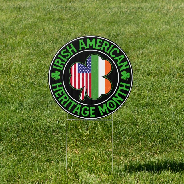 Irish American Heritage Month Sign (Insitu)