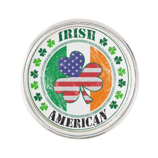 Irish American Lapel Pin (Front)