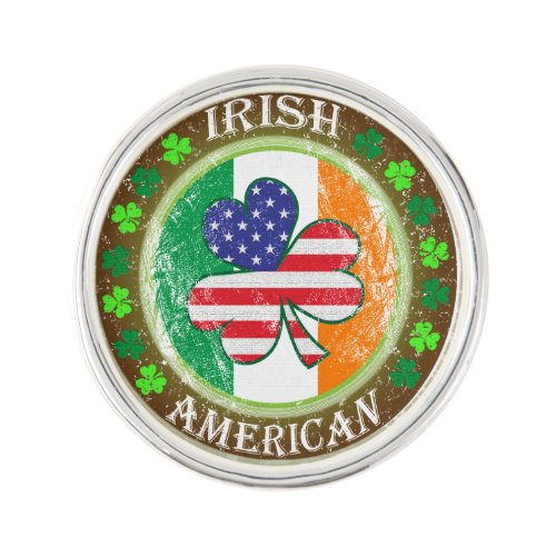 Irish American Lapel Pin