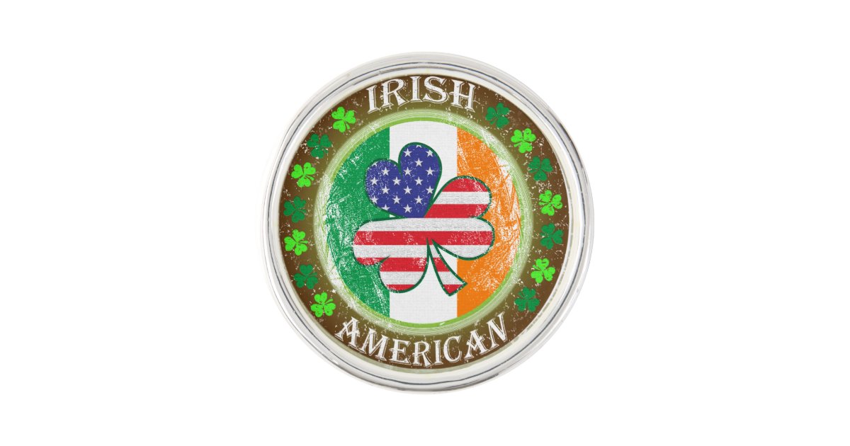 Irish American Lapel Pin Zazzle