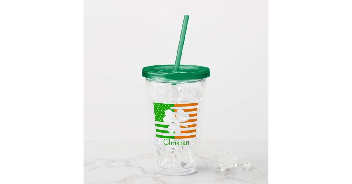 Irish American Personalized Acrylic Tumbler Zazzle Irish American Personalized Acrylic Tumbler Zazzle