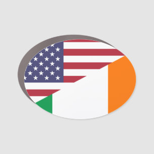 Irish American Pride US Ireland Flag Car Magnet