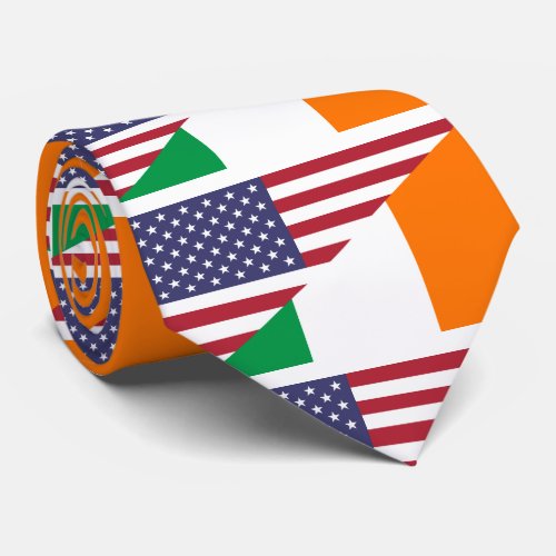 Irish American Pride US Ireland Flag Neck Tie