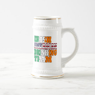 Irish American St Patricks day Beer Stein