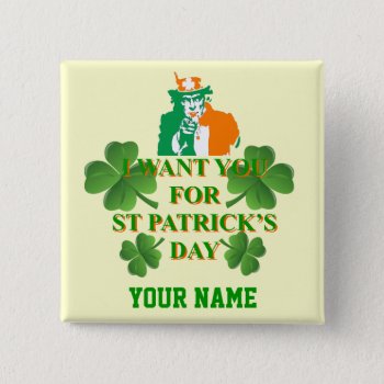 Irish American  St Patrick's Day Button by Paddy_O_Doors at Zazzle