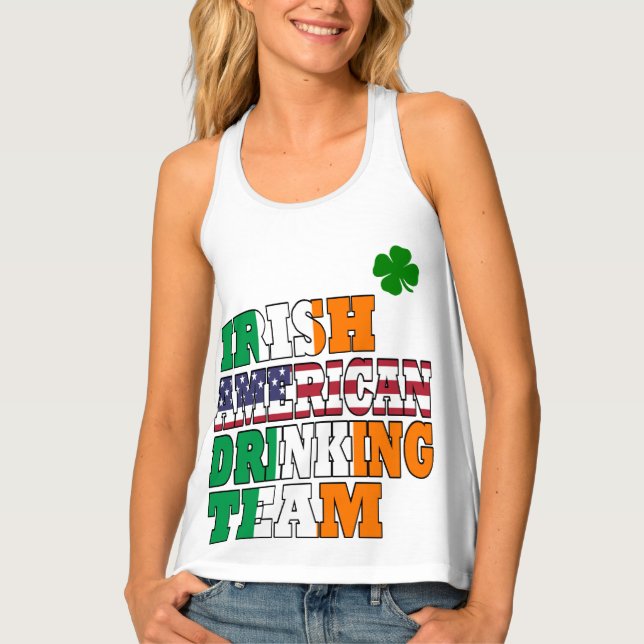 Irish American  St Patricks day drinking team All- Tank Top (Front)