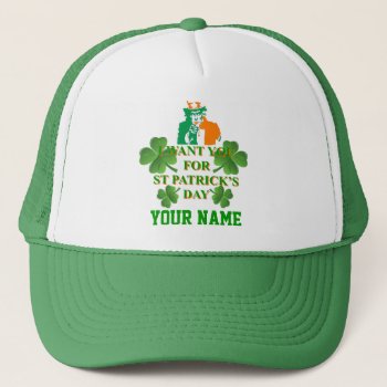 Irish American   St Patrick's Day Trucker Hat by Paddy_O_Doors at Zazzle