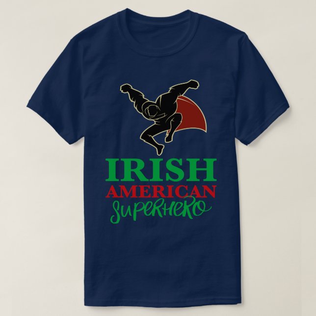 Irish American Superhero T-Shirt (Design Front)