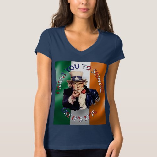 Irish American Uncle Sam Celebration Shindig T_Shirt