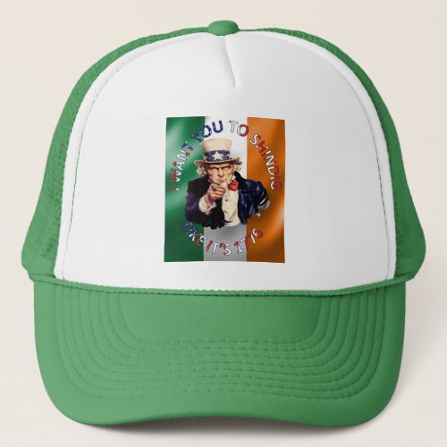 Irish American Uncle Sam Celebration Shindig Trucker Hat