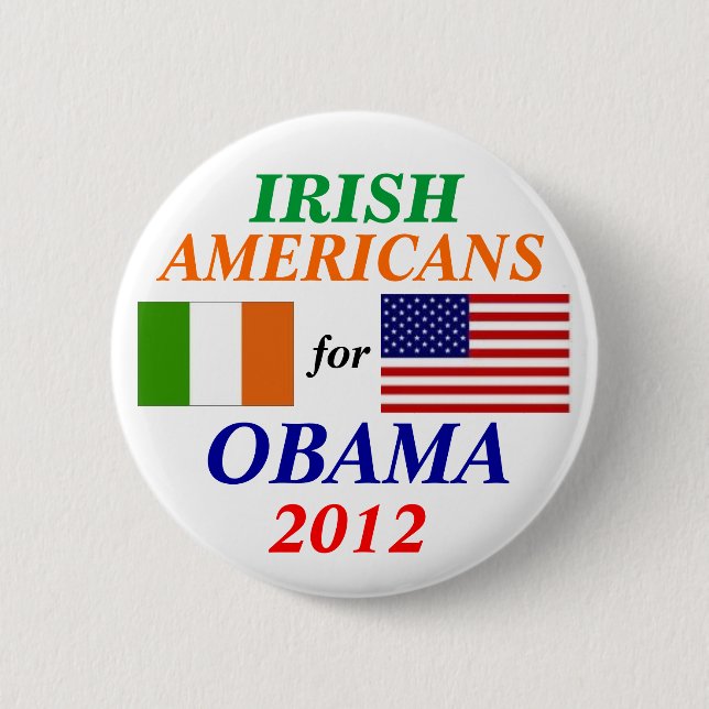 Irish americans for Obama Button (Front)