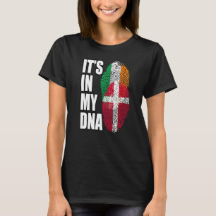 Irish And Danish DNA Flag Heritage T-Shirt