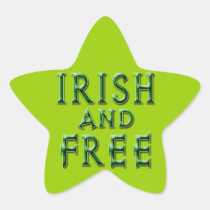 IRISH and FREE for St. Patrick's Day Star Sticker