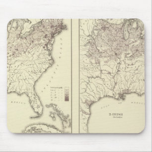 Irish and German Population 1870 Mouse Pad
