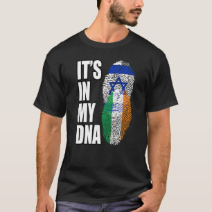Irish And Israeli Mix DNA Flag Heritage T-Shirt